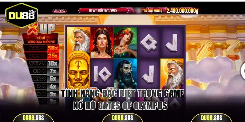 Công cụ hỗ trợ trong nổ hũ Gates of Olympus